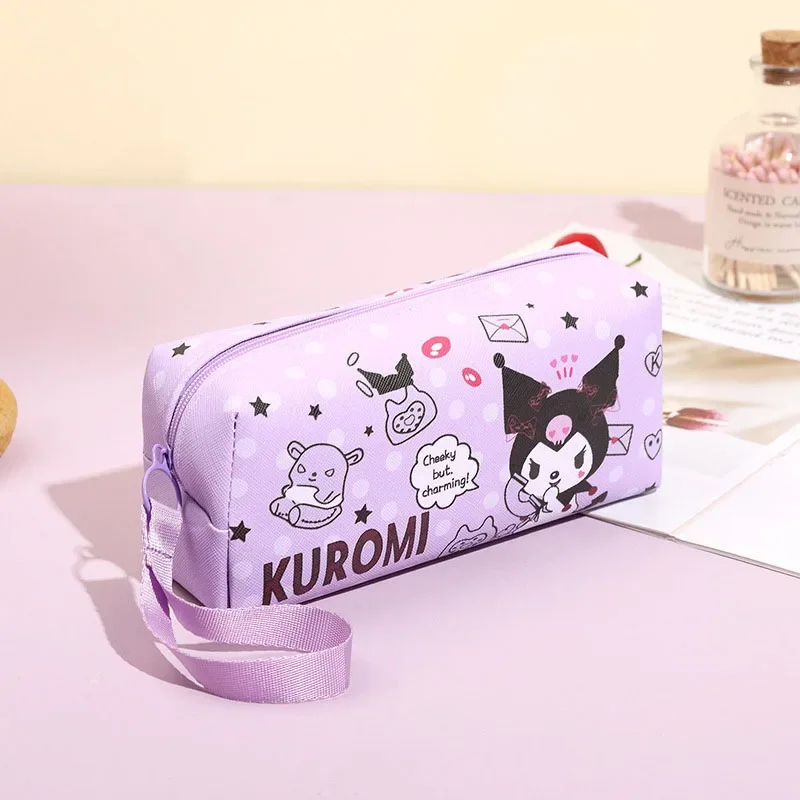 Astuccio per studenti Sanrio per ragazza donna Cinnamoroll Hello Kitty Kuromi Melody Storage Bag borsa cosmetica portatile impermeabile