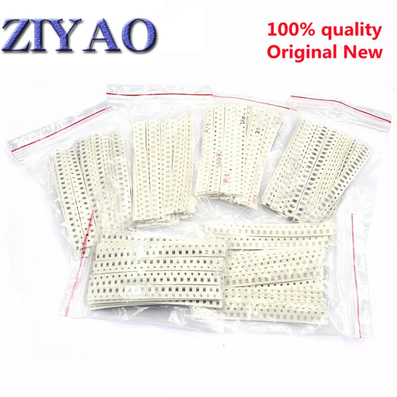 1206 SMD Resistor Kit Assorted Kit 1ohm-1M ohm 1% 33valuesX 20pcs=660pcs Sample Kit