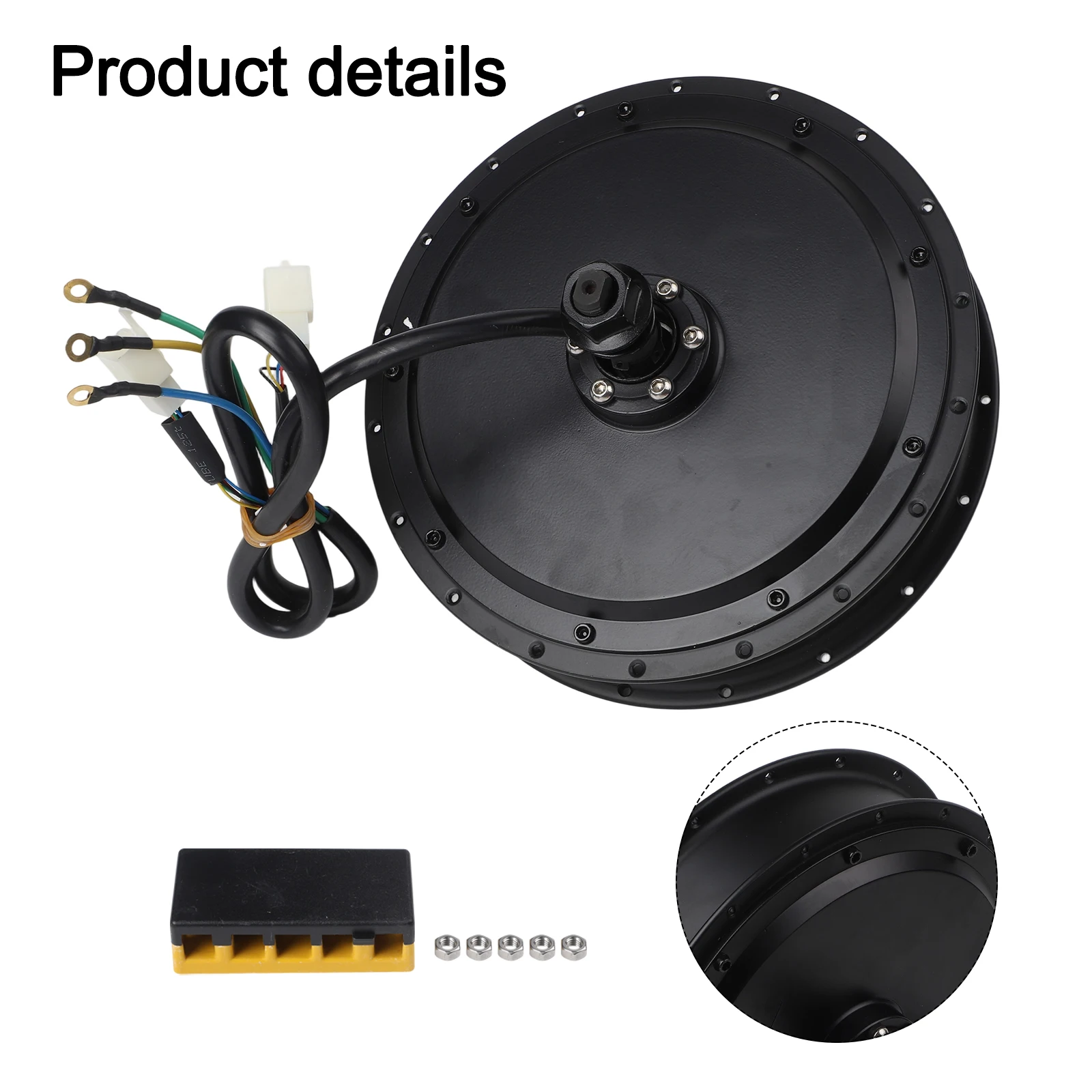 

Lithium Battery Hub Motor 142mm 40*40*27cm Modified Waterproof 1 Set Black Disc Brake/V Brake Junction Box High Quality
