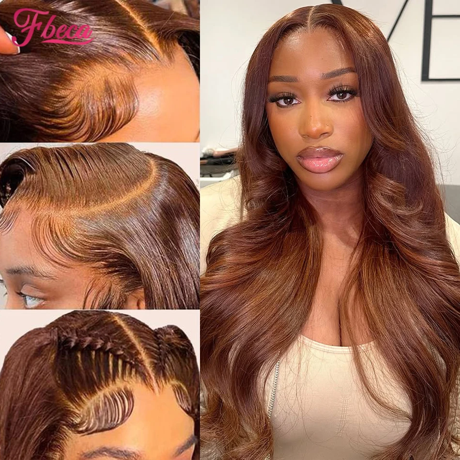 

HD Lace Frontal Wig Body Wave Human Hair Wigs 180% 13x4 13x6 Lace Front Wigs Chocolate Brown 4x4 Human Hair Lace Closure Wigs
