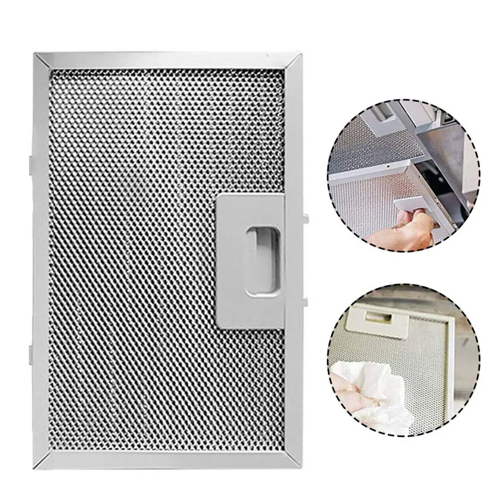 Range Hood Vent Filter Silver Cooker Hood Filter Effective Grease Trapping Hassle-free Replacement 5 Layers Of Filtration
