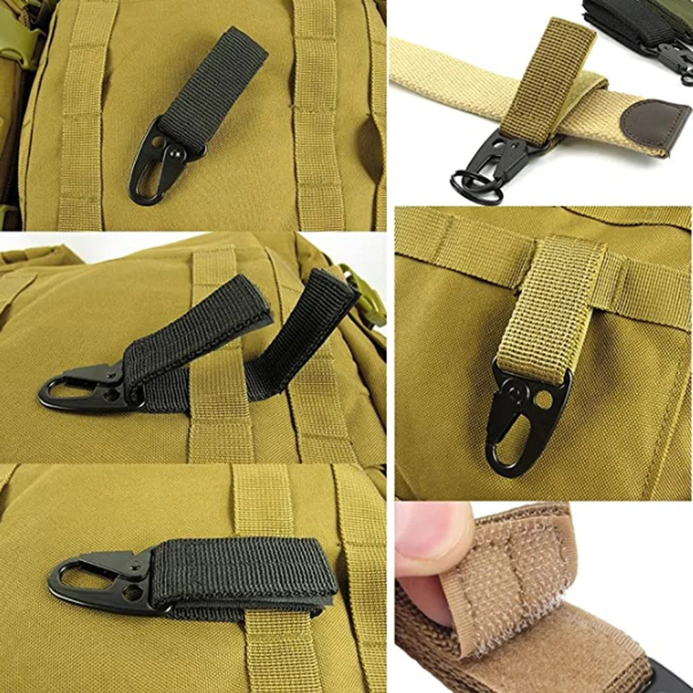 Nylon Webbing Carabiners Backpack Hanger Hook Olecranon Hook Keychain Outdoor Bag Clasp Belt Clip Water Bottle Hanger