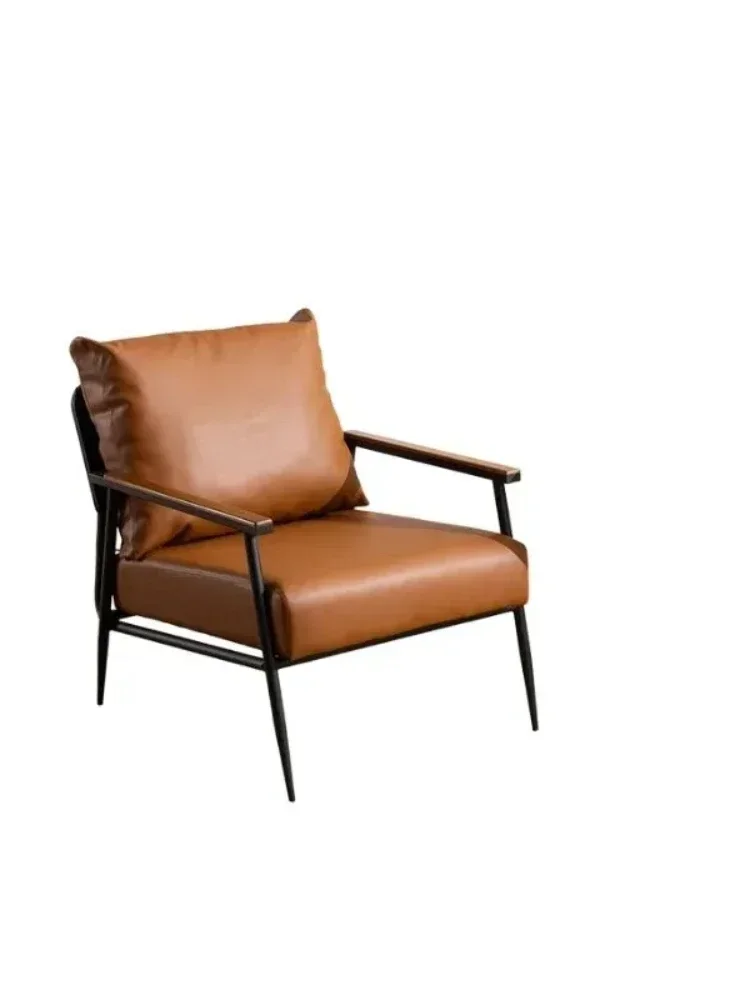 كرسي أريكة فردي بتصميم عصري فاخر على شكل عرش معدني للشرفة وغرفة المعيشة والمكتب والحديقة والأثاث البسيط #1