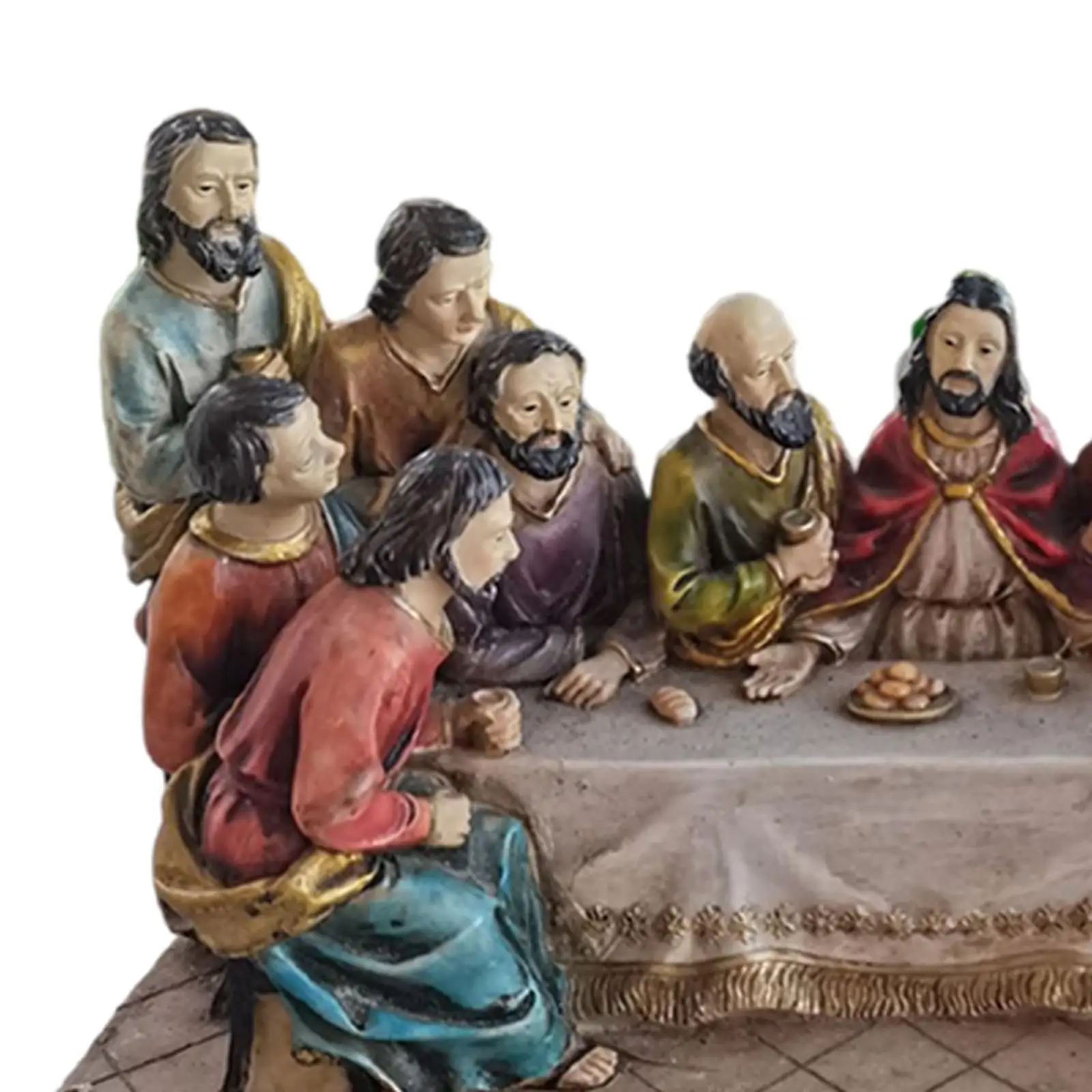 Resin The Last Supper Decorative Statue Jesus and The 12 Disciples for Living Room Bedroom Decor Religious Gift