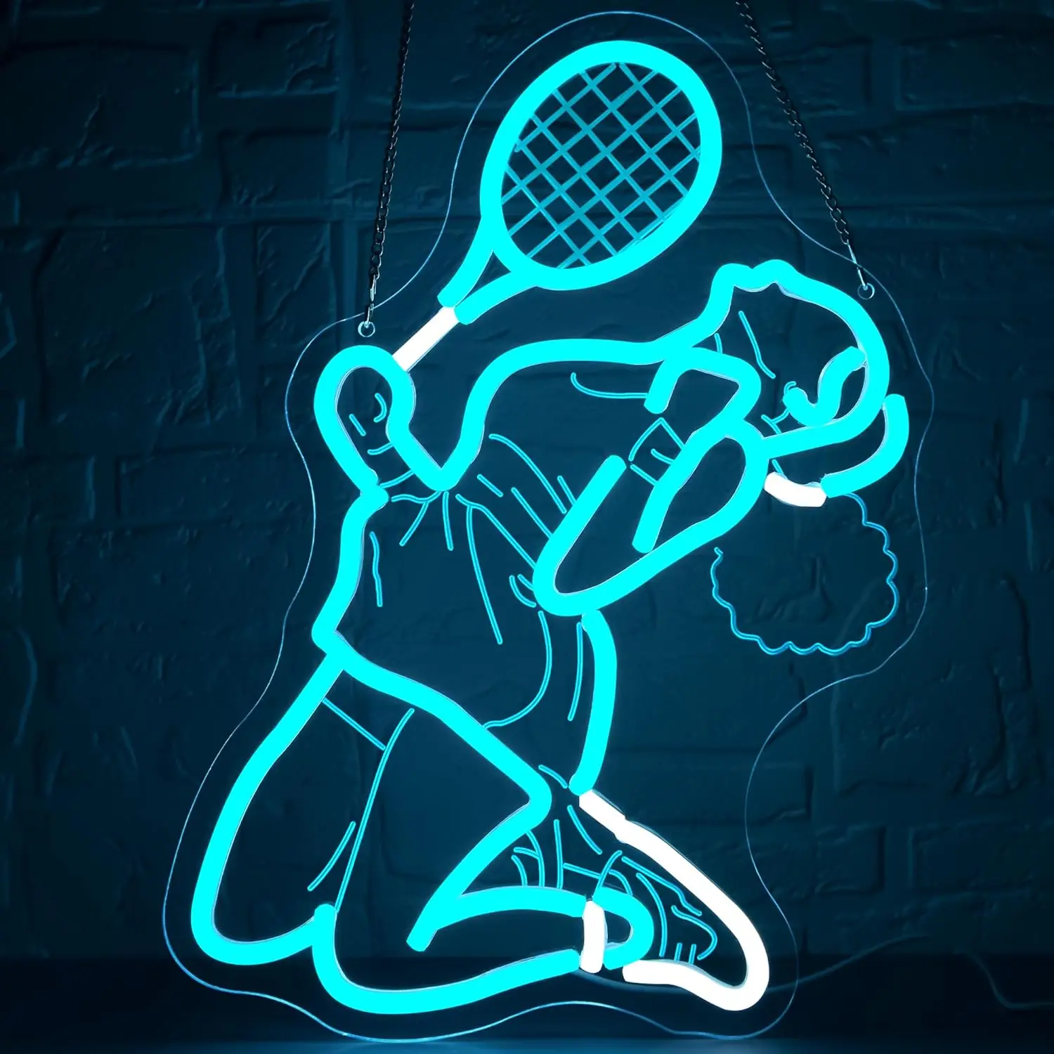Tennis Neon Sign for Man Cave Wall Decor LED Neon Light Dimmable for Dorm Bar Club Wall Art Decor Birthday Gift for Sports Fans