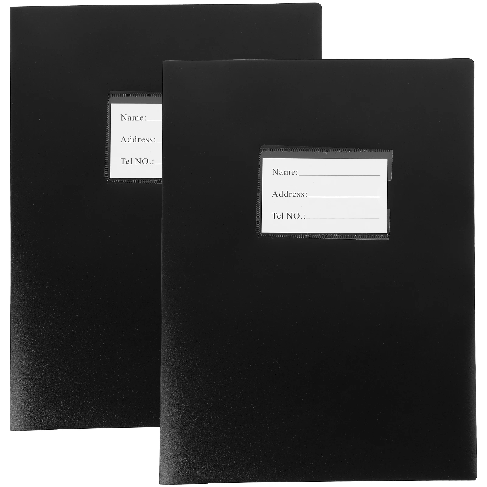 

2pcs Pocket Document Plastic Papers Folder Double Slots Pp Material File Organizer Storage Folder For Business Report Test