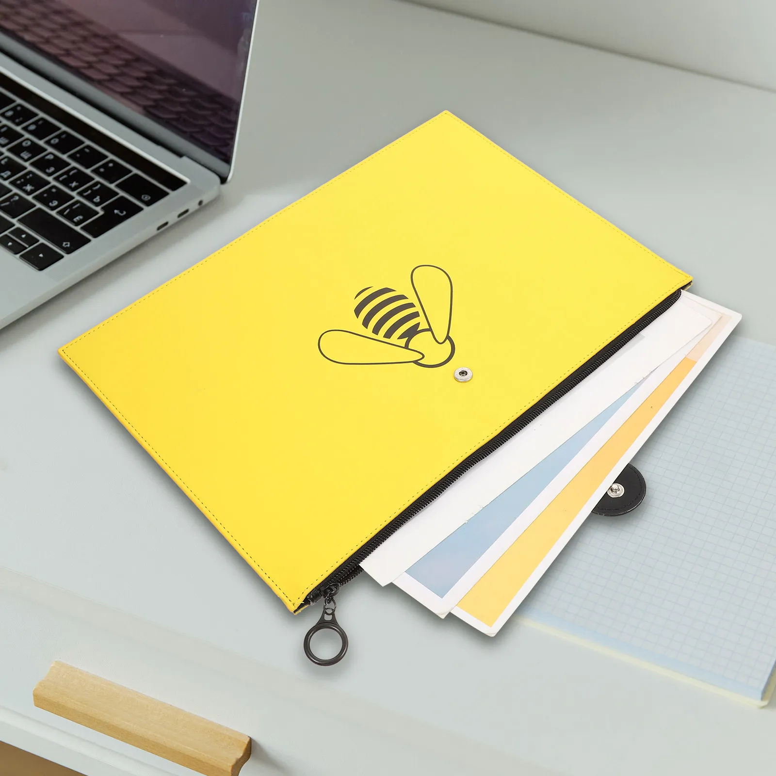 

File Storage Bag Office Document Folder Large Capacity File Organizer Portable Document Pouch for Work and Travel