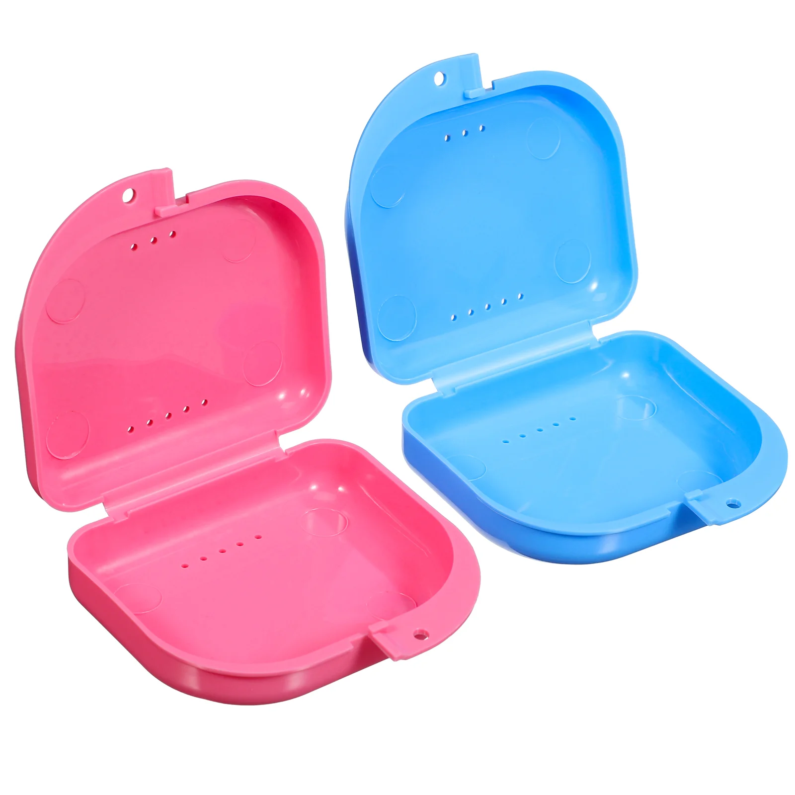 

2 Pcs Storage Box Fake Teeth Container with Lid Go Containers Lids