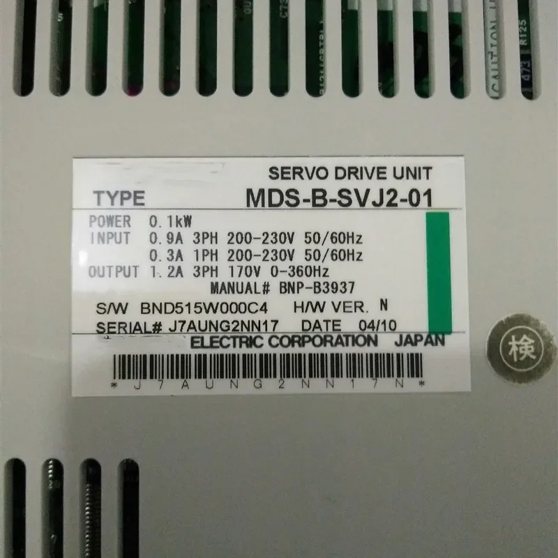 MDS-B-SVJ2-01  Servo Drive,Normal Function Tested OK