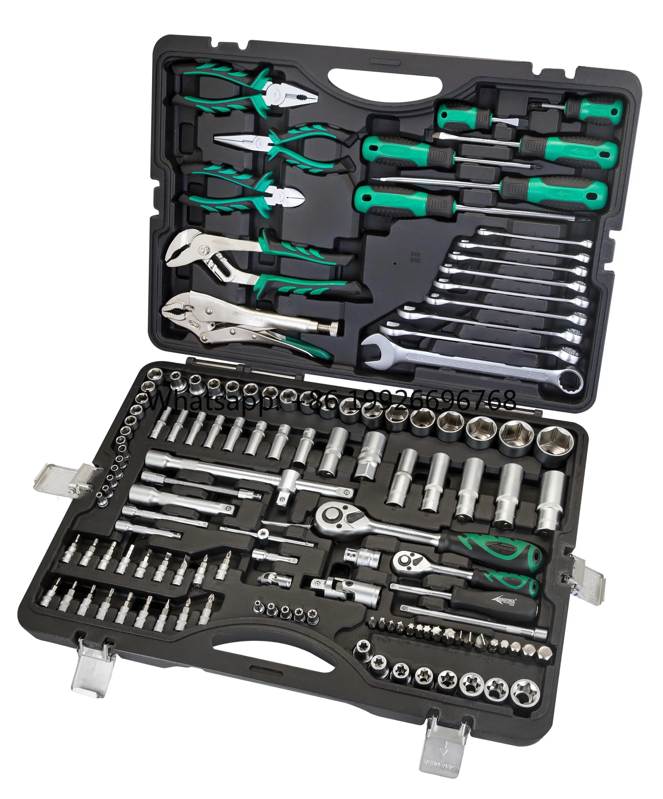 

AE-S131 131Pcs 1/4''&1/2'' Maintenance Mechanic Hand Tool Set Ratchet Socket Set for Car Repair