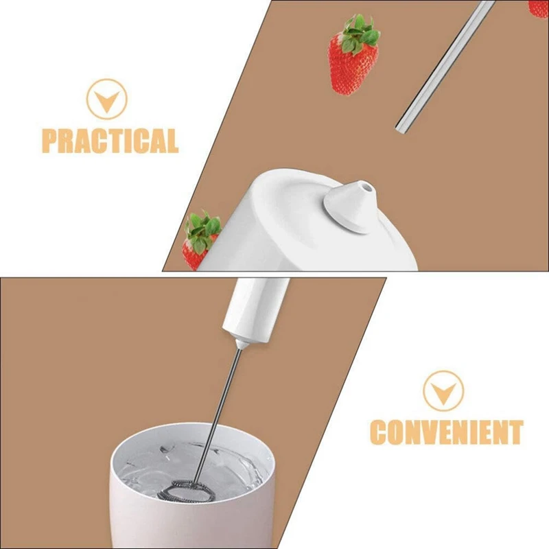 Elektrische Milch schäumer Hand mixer Edelstahl elektrische Schneebesen Hand mixer für Kaffee Protein Kochen Backen