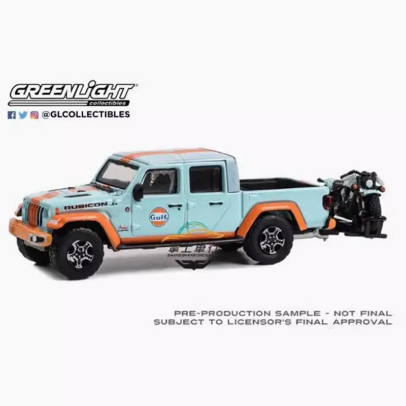 

Greenlight Diecast 1:64 Scale 2020 Gladiator‘s RUBICON & Motorcycle Painting Alloy Car Model Collection Display Toy Gift