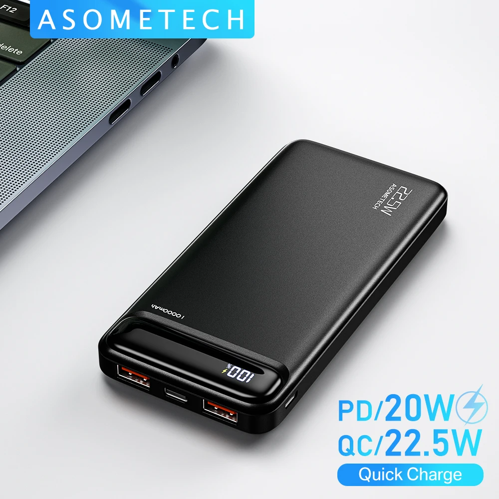 

Power Bank 10000mAh Portable Powerbank 10000 mAh 22.5W PD QC3.0 External Battery Poverbank For iPhone 13 Pro Max Xiaomi Samsung