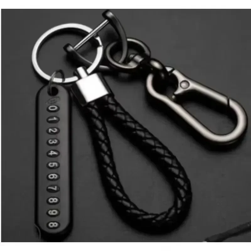 Custom Keychain Personalized Anti Loss Key Chain Phone Number Strip Car Keyring Woven Rope Creative Keychain Men and Women Gift