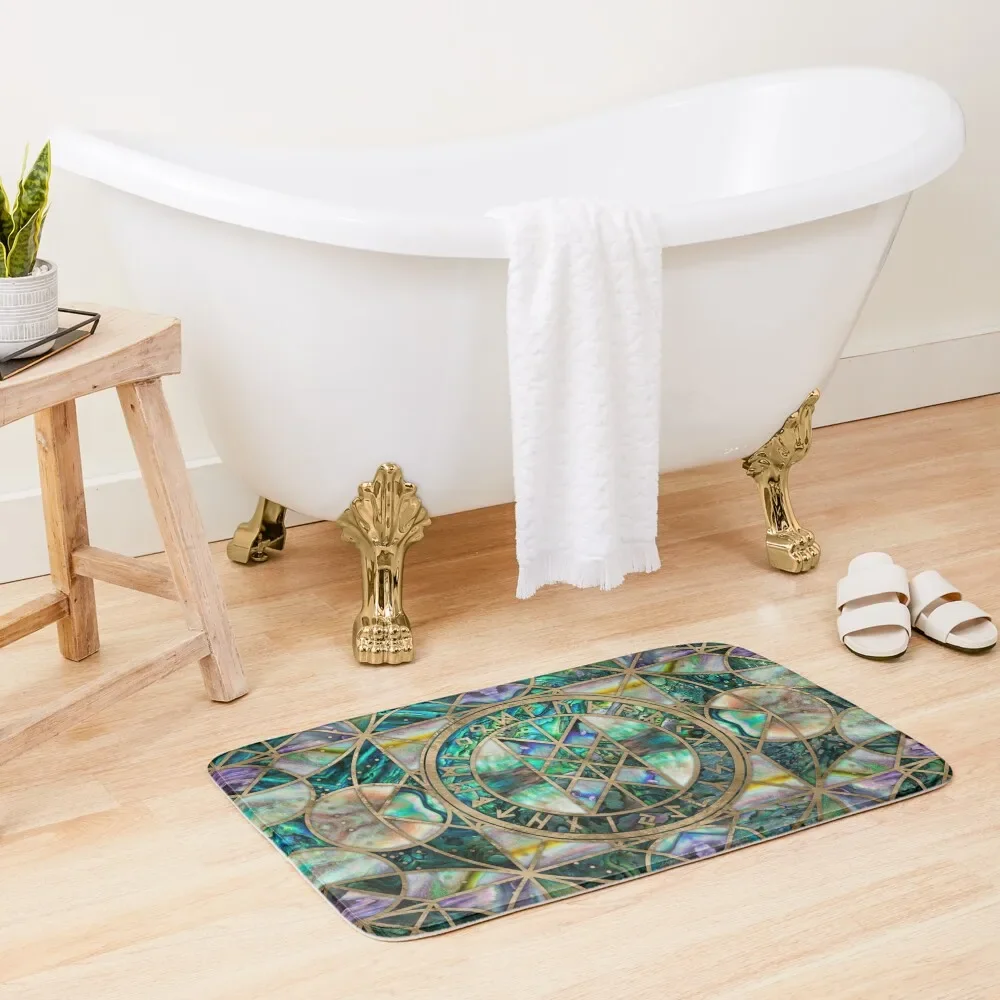 Web of Wyrd The Matrix of Fate -Abalone Shell Bath Mat Bathroom Accessories Non-Slip Bathroom For Bathroom And Toilet Mat