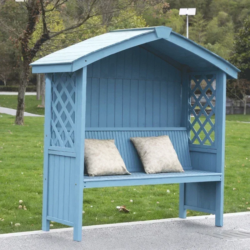 

Outdoor Antiseptic Wood Garden Pavilion Solid Wood Table and Chair Leisure Cabin Villa Large Simple Flower Stand Pavilion Hot sa