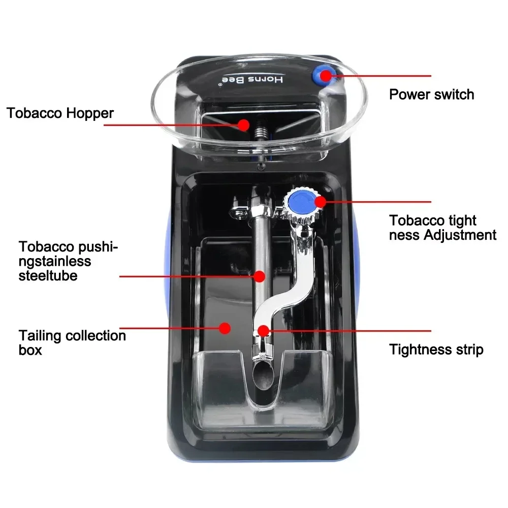 Electric Automatic Cigarette Rolling Machine Smoking Accessories 6.5/8mm Smoke Tube Tobacco Roller Injector Maker EU US AU Plug