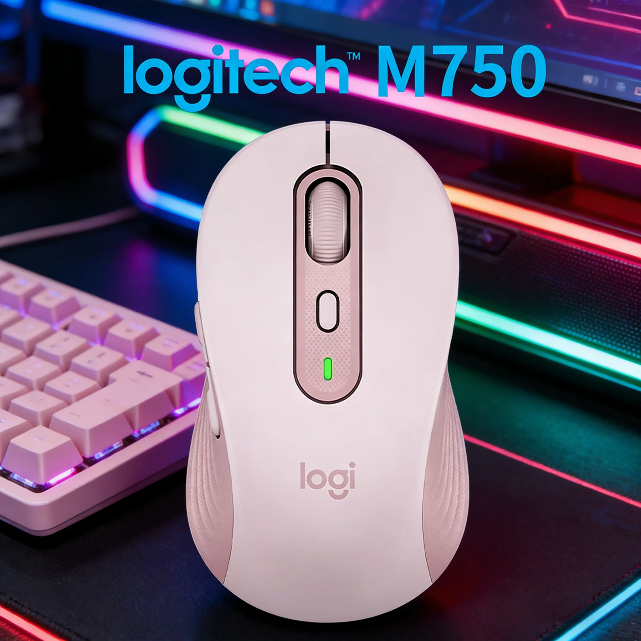 

Logitech M750 Wireless Mouse 90% Noise Reduction Silent Click SmartWheel 24M Battery For Windows Mac iPadOS Android Office Trave