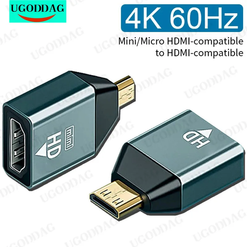 Konwerter 4K 60HZ Mini Micro HDMI do laptopa Karta graficzna Kamera Monitor TV Adapter HD Transmisja audio-wideo