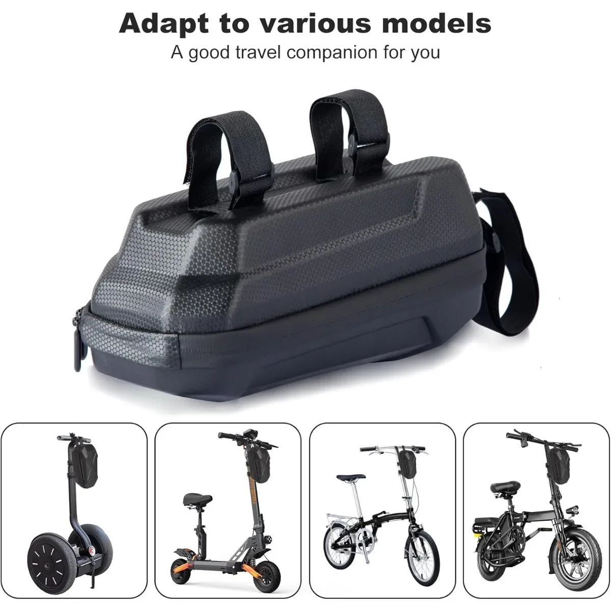 Universal Scooter Bag, Waterproof Front Bag EVA Handlebar Bag, Electric Scooter Storage Bag Compatible with Multiple Models