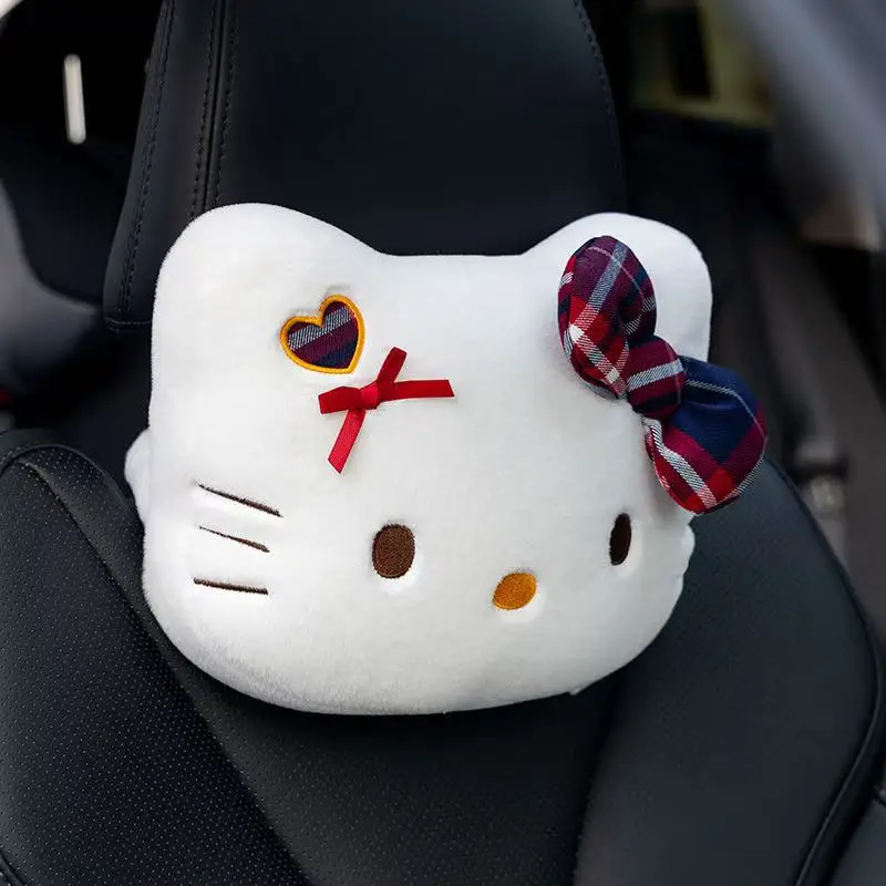 Sanrio New Hello Kitty Car Cushion, Shoulder Protection, Seat Belt Buckle filling, Plush Toy doll, cartoon Anime, Fun doll