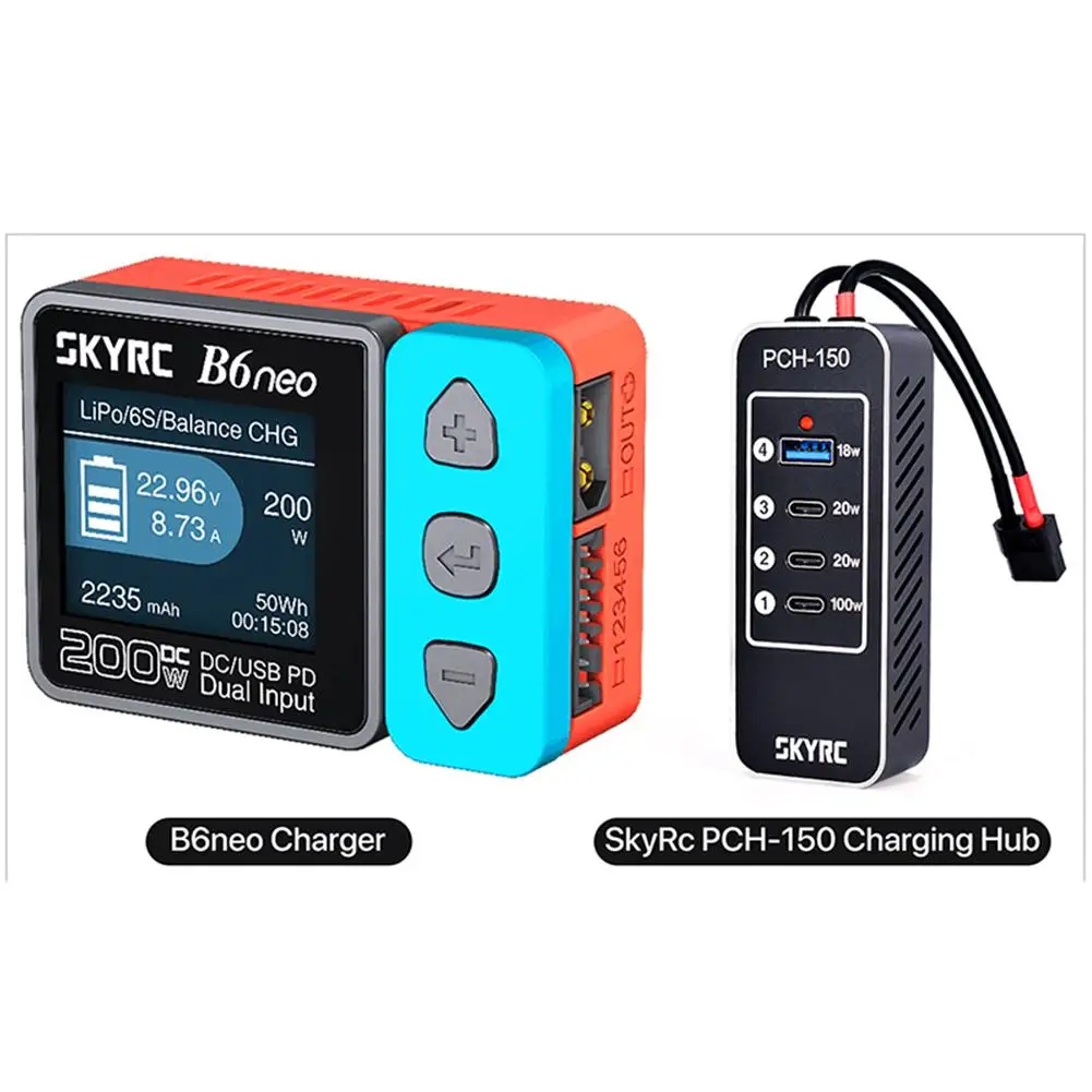 SKYRC B6neo Intelligent Charger Power DC200W PD80W Multi-Function Smart Battery Balance Charger Discharger