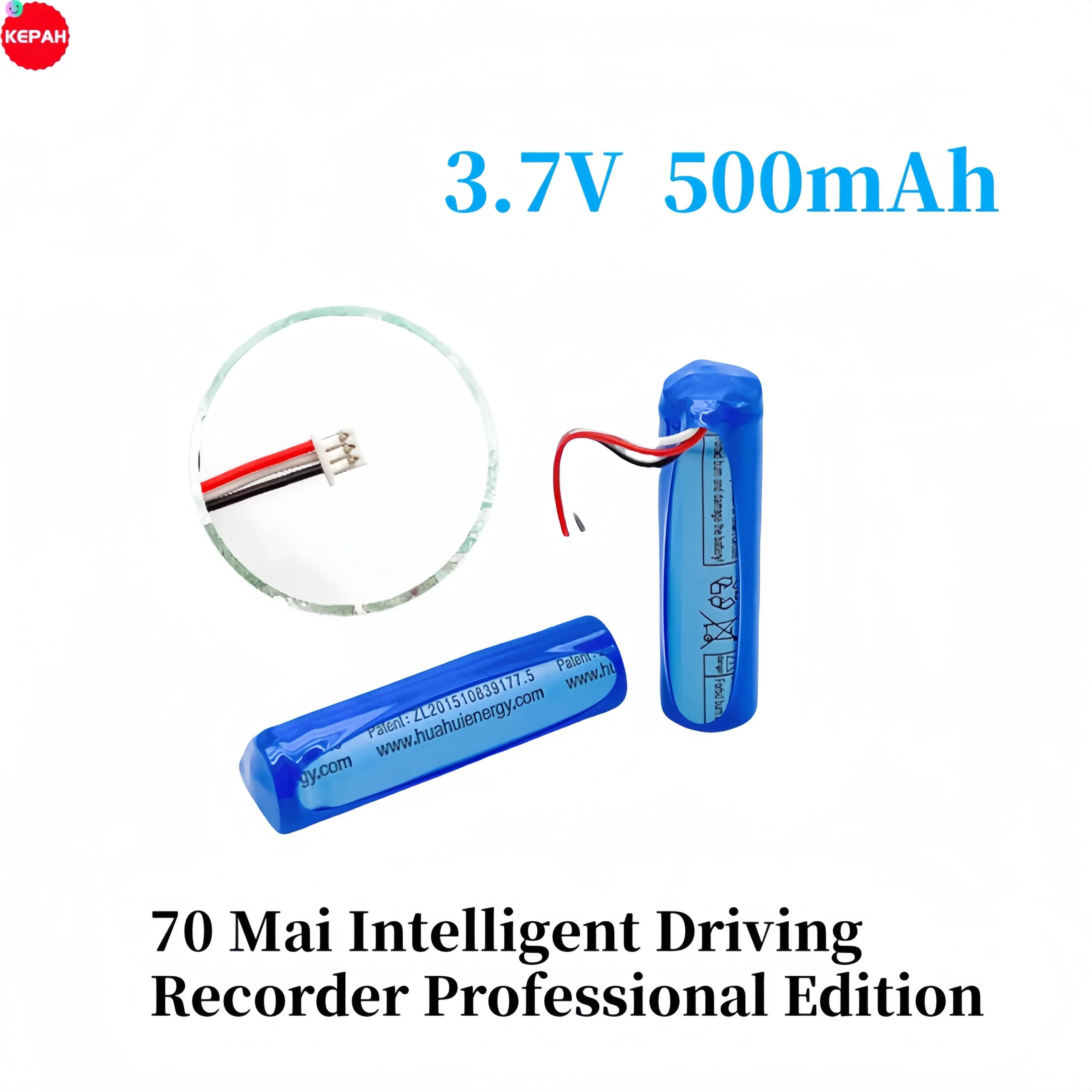 3.7V 500mAh factory original lithium battery replacement driving recorder DVR accessories 70mai battery Hmc1450 Dash Cam Pro