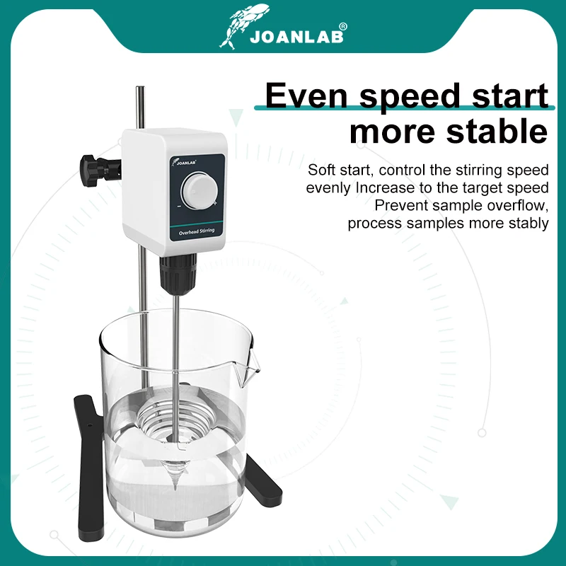 JOANLAB 교반기 실험실 디지털 디스플레이 오버헤드 교반기 전기 믹서 실험실 장비 5/10L 1200rpm 110/220V OS-10S