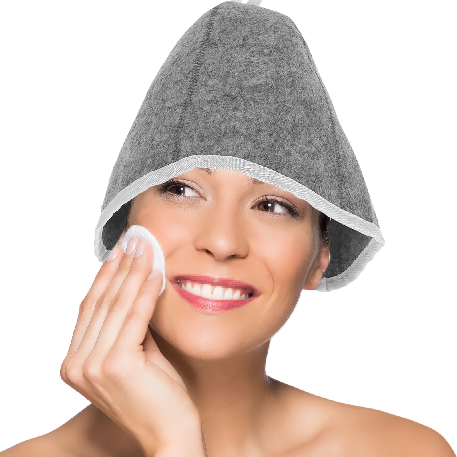 

Dry Hair Cap Insulated Sauna Portable Hat Shower Russian Felt Cloth Accessories