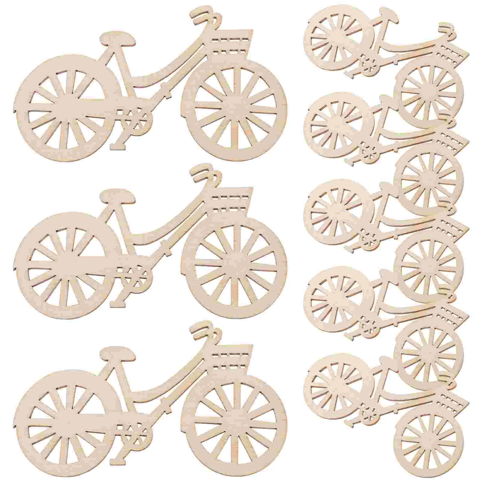 Modèle de vélo l'inventaire en bois, décoration de maison de courses, petits modèles de salle de jouets, 12 pièces