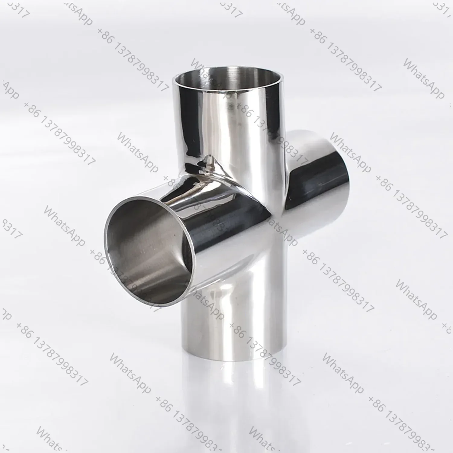 19mm-108mm Pipe OD Butt Welding Cross 4 Ways Splitter 304 Stainless Steel Sanitary Fitting Spliter Homebrew Beer Wine