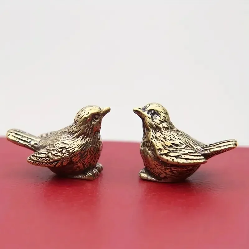 

Elegant Brass Sparrow Tea Pet Intricately Detailed Solid Brass Bird Figurine Versatile Indoor/Outdoor Decor Piece,office Decor