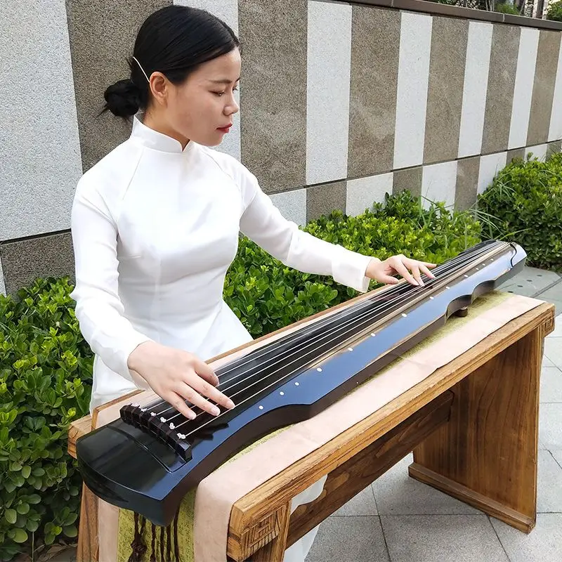 Fuxi Guqin 7 Strings 123cm Paulownia Wood Chinese Guqin Handmade Beginner Guzheng Zither Traditional Chinese Instrument Gifts