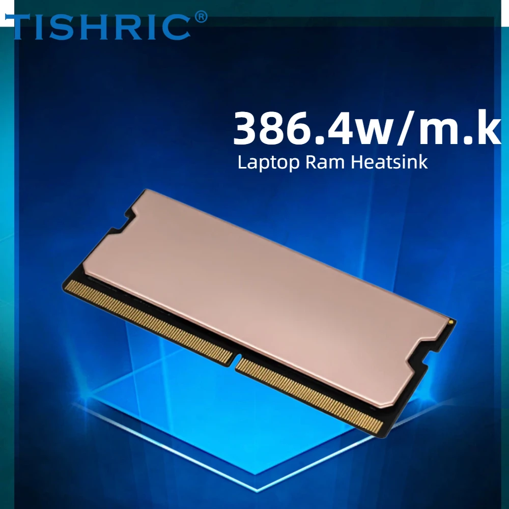 TISHRIC Pure Copper DDR5 DDR4 DDR3 DDR2 Ram Heatsink Laptop Cooler 386.4w/mk 0.1mm Ultra-Thin Memory Radiator Cooling Vest