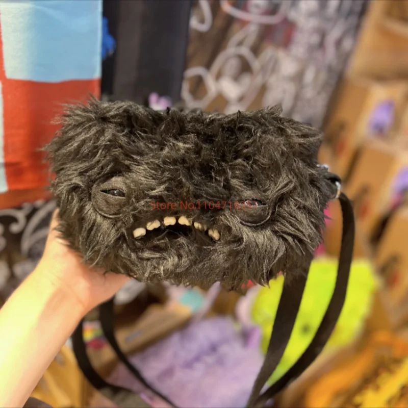 Oryginalna pluszowa torba na ramię Fuggler, szerokoogrzewiasta dziwaczyna, krzycząca brzydka potwora z dużymi zębami, duża głowa, torba crossbody, futrzany plecak, urocze zabawki, prezent.