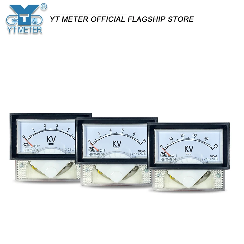 85C17 DC high-voltage voltmeter 5kv 10KV 20KV 30KV 50KV 100KV pointer voltmeter High voltage meter shall be used with transforme