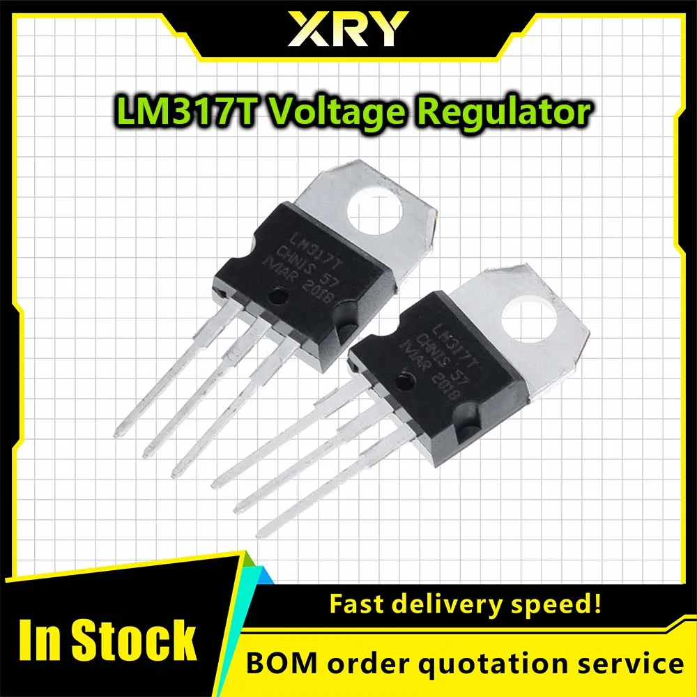 XRY 10pcs LM317T LM317 Voltage Regulator IC 1.2V to 37V 1.5A