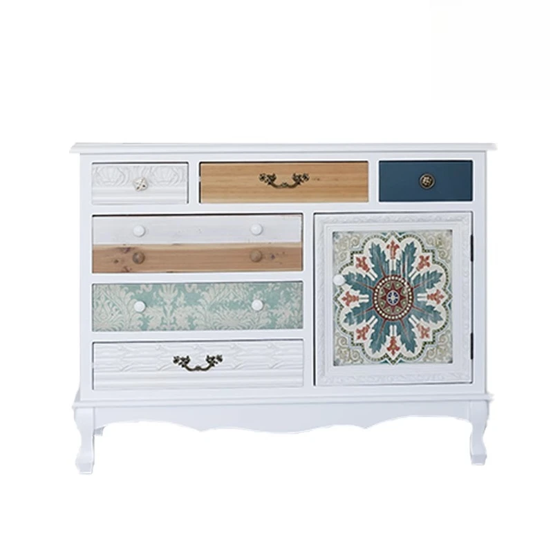 

Bedroom solid wood painted storage cabinet living room modern simple small apartment storage chest