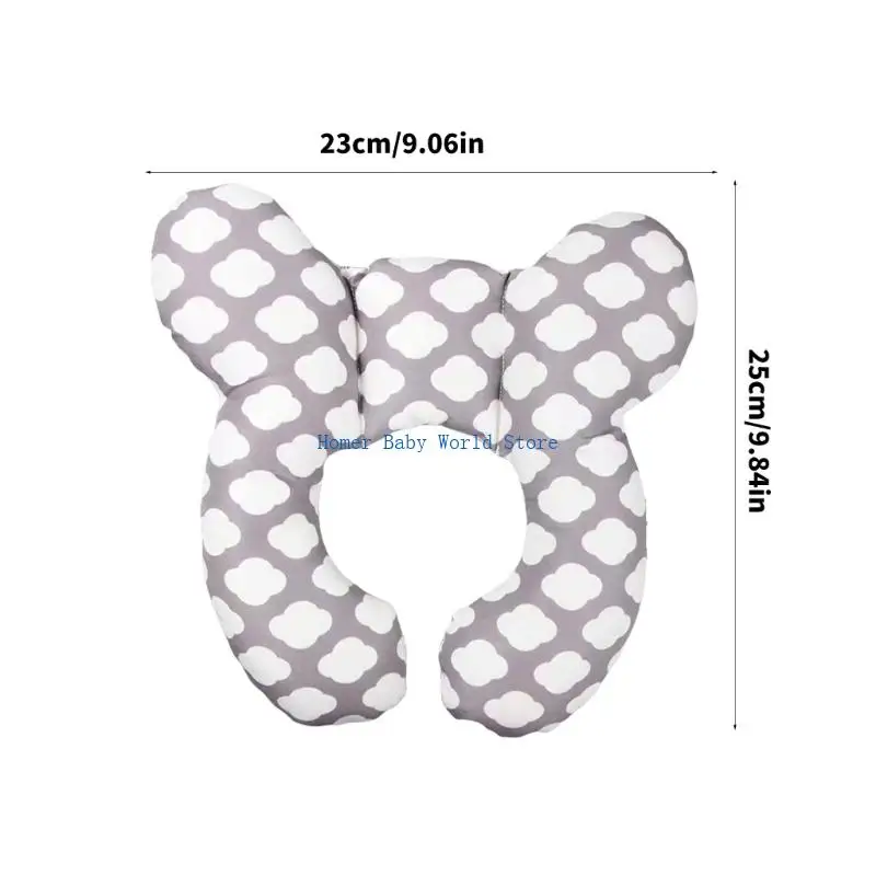 B2QD قابلة للتنفس U شكل وسادة السفر الرضع خفيفة الوزن لتوافق مقعد السيارة