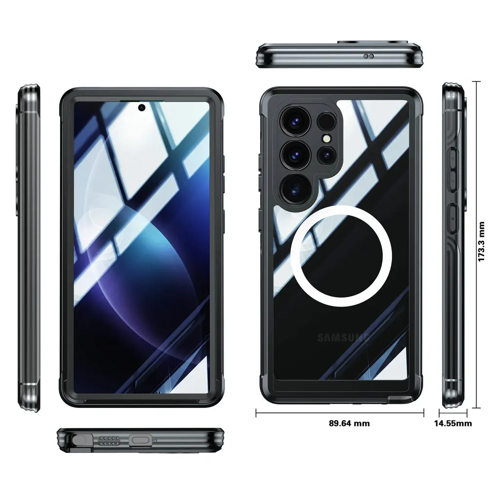 S25 Ultra S26 5G Magnetic Case Funda for Samsung Galaxy S26 Ultra Case 360 Protection Screen Samsung S 25 Plus S24 FE Back Cover