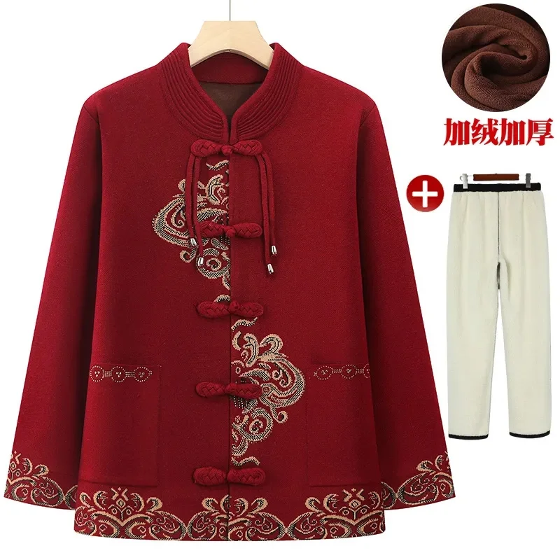 

Autumn Middle Aged Mother Large Size 4XL Outwear 2025 Female Long Sleeves Jacket Korean Ladies Stand-up Collar Velvet Tops Coat