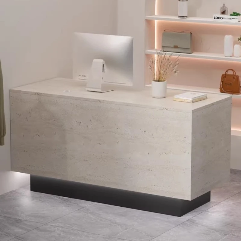 #Beauty Salon Reception Desks Modern Small Best Simple Aesthetic Reception Desks Unique Company Escritorio Commercial Furniture