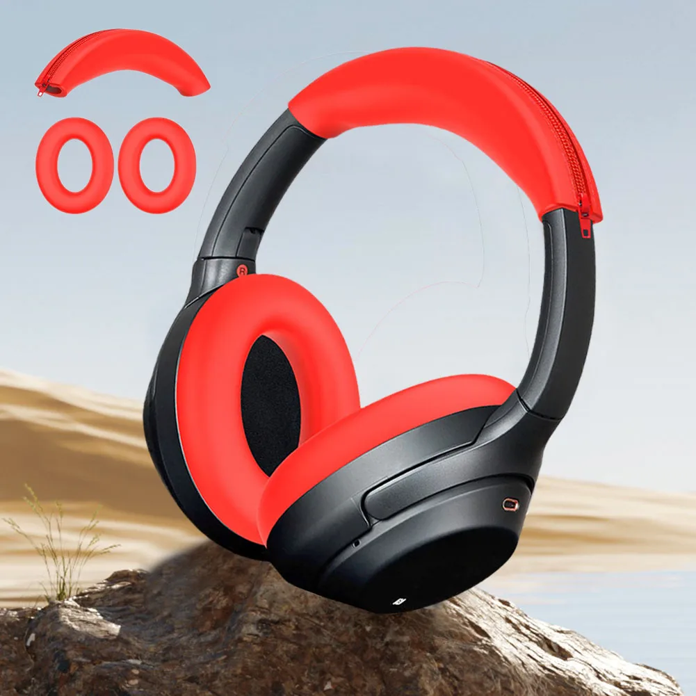Silicone Earphone Protector Anti-Scratch Ear Pads Headbeam Cover Earmuff Shell Cover for Sony ULT WEAR WH-ULT900N/WH-1000XM3/XM4 view 3