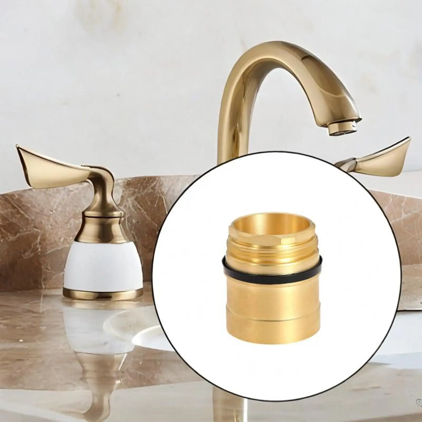 

RP51503 Bonnet Nut High Performance Hardware Brass for Household Faucet Cartridge Accessories Easy Installation Directly Replace