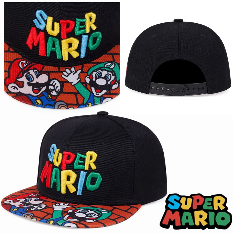 

Game Super Mario Bros Luigi Cosplay Baseball cap Canvas Demo Plumber Hat Odyssey Cartoon Sunhat Party Halloween Hat Adjustable