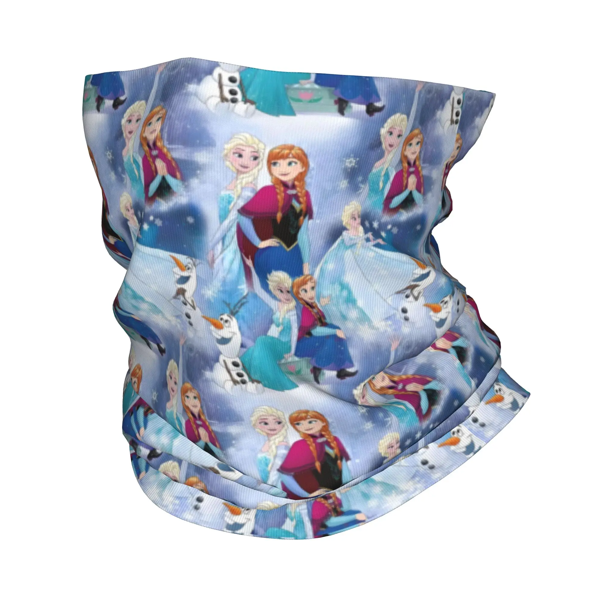 

Custom F-Frozen Princess Bandana Winter Neck Warmer Men Windproof Wrap Face Scarf for Ski Elsa and Anna Gaiter Headband