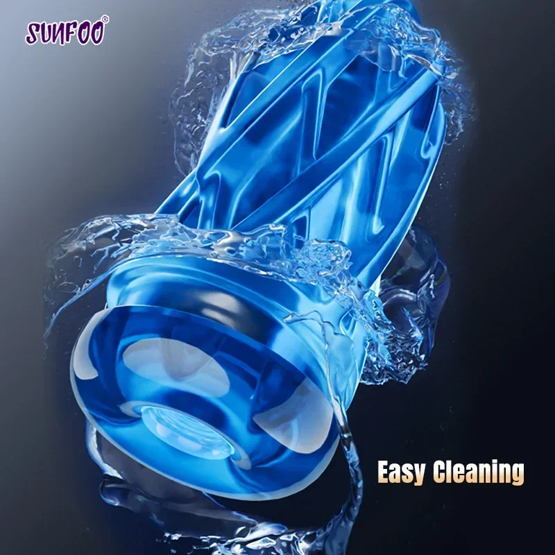 SUNFOO الموقع الرسمي ذكر الاستمناء التلقائي منخفضة الضوضاء المهبل اللسان الاهتزاز جيب كس APP التحكم الرجال الجنس لعب #5