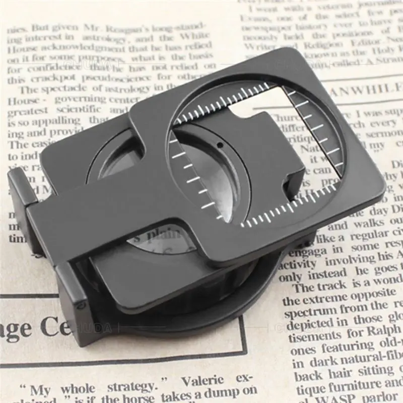 ABRN-Pocket-Sized 20X 30Mm Metal Folding Double Glass Optical Lens For Reading Textile Magnifiers