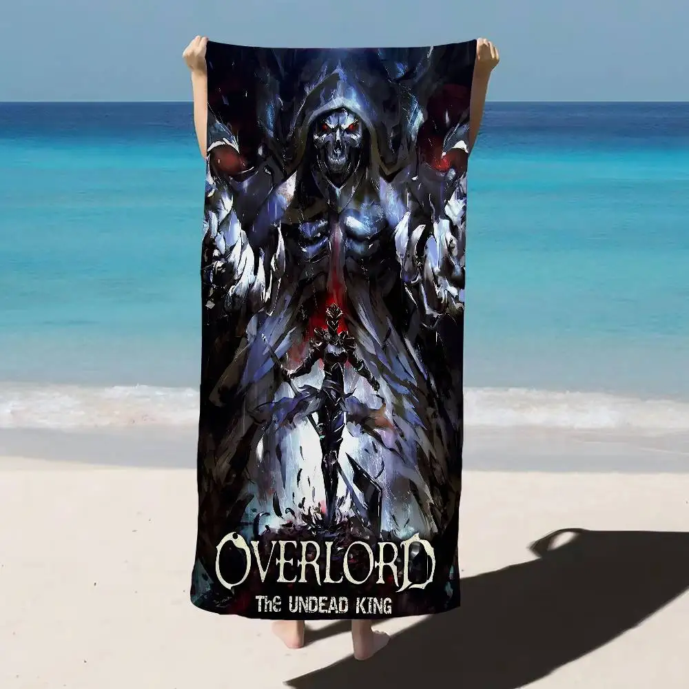 OVERLORD ANIME Beach Towel Colorful Bath Towels for Girl Microfiber Quick Dry Custom Sand Free Beach Yoga Spa Gym Pool