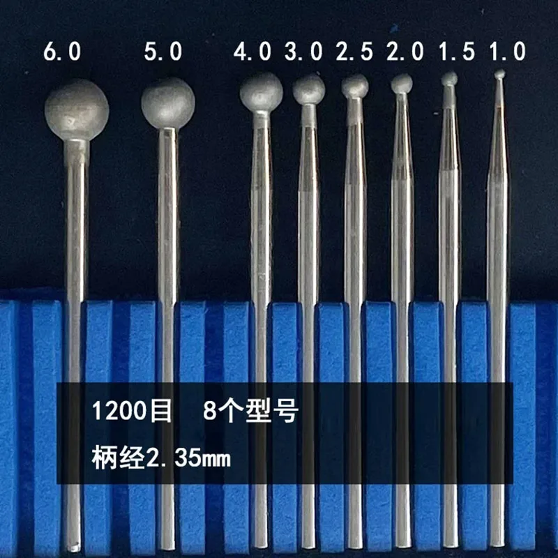 5~50Pcs 2.35mm Shank Round Ball Burr 1/1.5/2/3/4mm For Engraving Engraving Forming Drilling Ball Round Rotary Burr Drill Bit